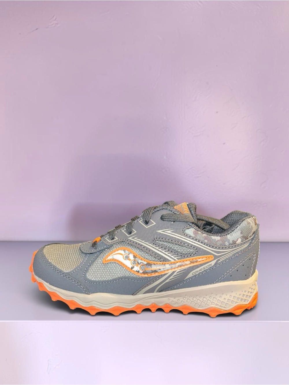 Saucony Cohesion TR14 LTT Orange and Grey kids